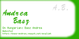 andrea basz business card